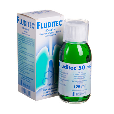 FLUDITEC, 50 mg/ml, sirupas, 125 ml paveikslėlis