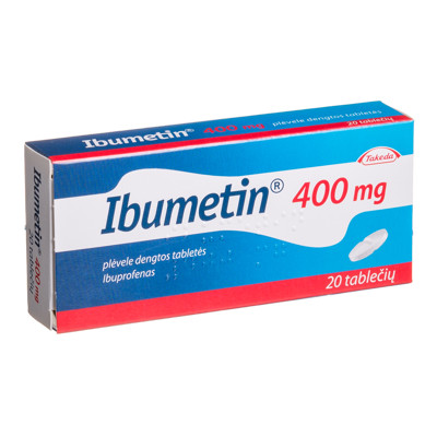 IBUMETIN, 400 mg, plėvele dengtos tabletės, N20 paveikslėlis