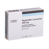IBUPROFEN LANNACHER, 400 mg, plėvele dengtos tabletės, N10  paveikslėlis