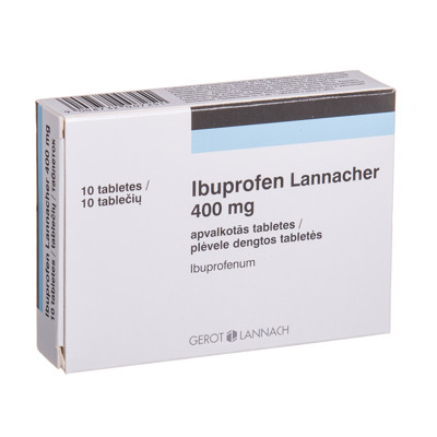 IBUPROFEN LANNACHER, 400 mg, plėvele dengtos tabletės, N10  paveikslėlis