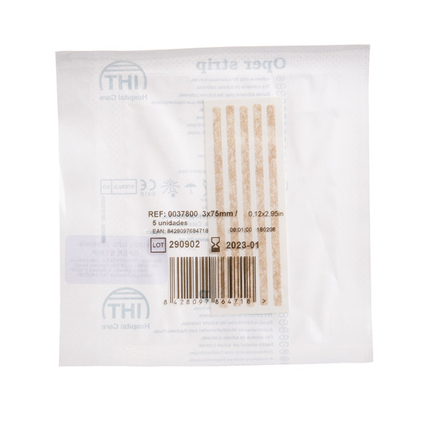 OPER STRIP, žaizdų uždarymo juostelė, 3 x 75 mm, 5 vnt. paveikslėlis