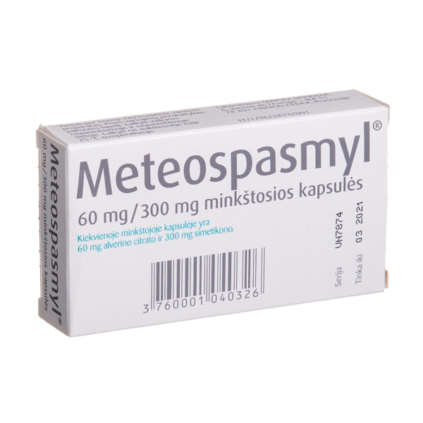 METEOSPASMYL, 60 mg/300 mg, minkštosios kapsulės, N20  paveikslėlis