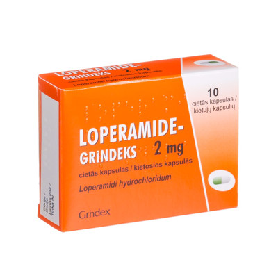 LOPERAMIDE-GRINDEKS, 2 mg, keitosios kapsulės, N10  paveikslėlis
