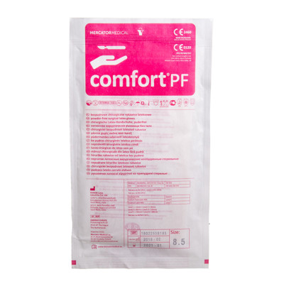 COMFORT, sterilios pirštinės be pudros, Nr. 8,5, 2 vnt. paveikslėlis