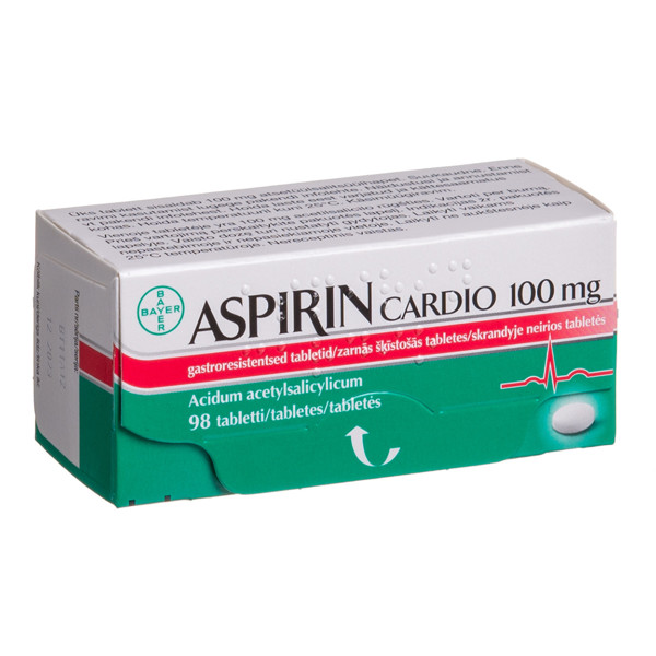 ASPIRIN CARDIO, 100 mg, skrandyje neirios tabletės, N98  paveikslėlis
