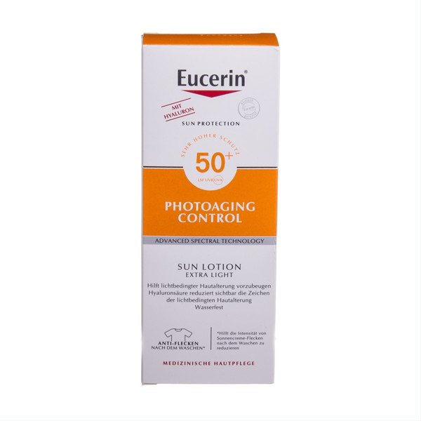 EUCERIN, ypač lengvas losjonas kūnui nuo fotosenėjimo, SPF 50+, 150 ml paveikslėlis
