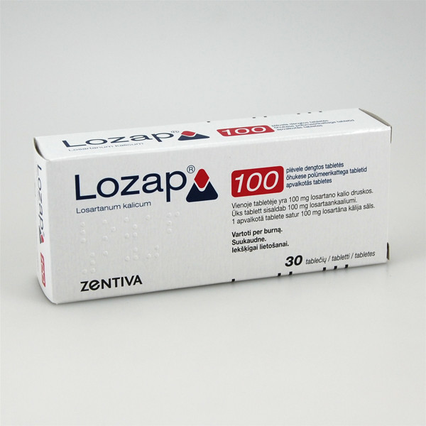 LOZAP, 100 mg, plėvele dengtos tabletės, N30 | Gintarinė vaistinė