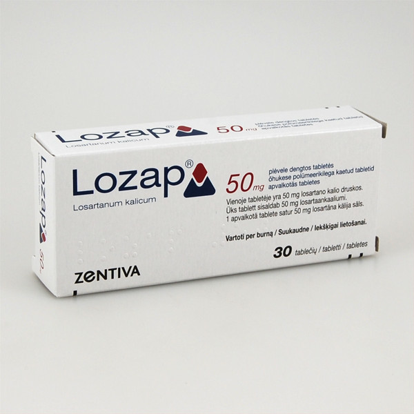 LOZAP, 50 mg, plėvele dengtos tabletės, N30 paveikslėlis