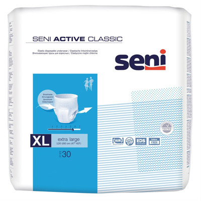 SENI ACTIVE CLASSIC XL, sauskelnės kelnaitės, 30 vnt. paveikslėlis