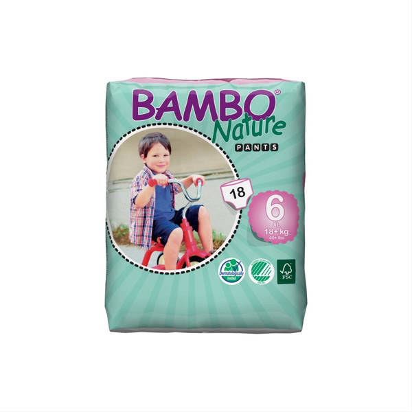 BAMBO NATURE PANTS, sauskelnės-kelnaitės, XL, 18 vnt. paveikslėlis