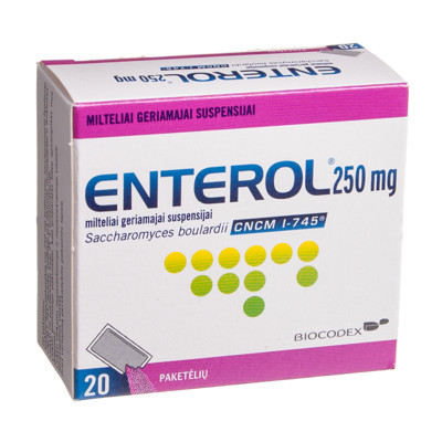 ENTEROL, 250 mg, milteliai geriamajai suspensijai, N20 paveikslėlis