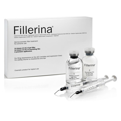 FILLERINA, dermatologinio kosmetinio užpildo su 6 hialurono rūgštimis rinkinys, 3 lygis, 2 x 30 ml  paveikslėlis