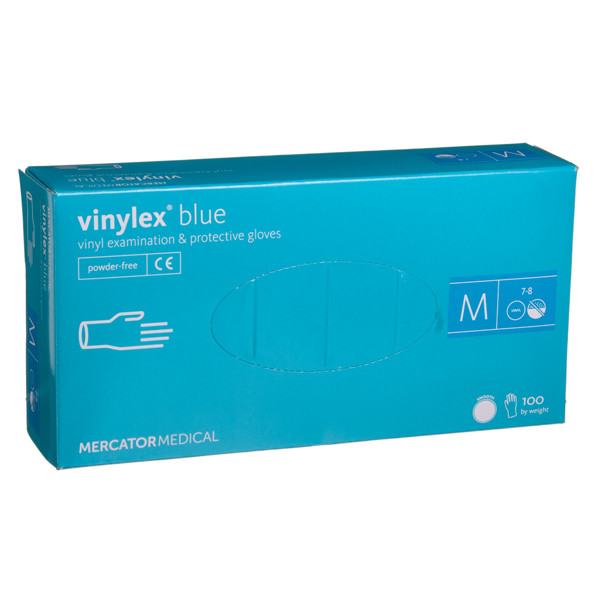 VINYLEX BLUE, vinilinės nesterilios pirštinės be pudros, M, 100 vnt. paveikslėlis