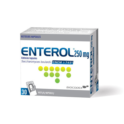 ENTEROL, 250 mg, kietosios kapsulės, N30 paveikslėlis