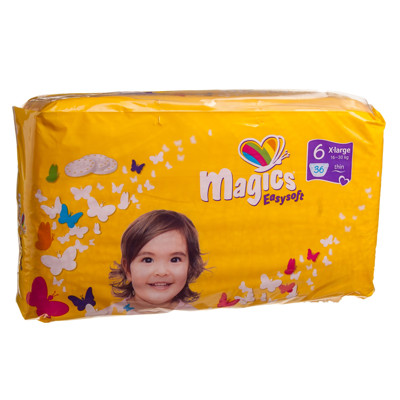 MAGICS EASYSOFT XL, vaikiškos sauskelnės, 16-30 kg, 36 vnt. paveikslėlis