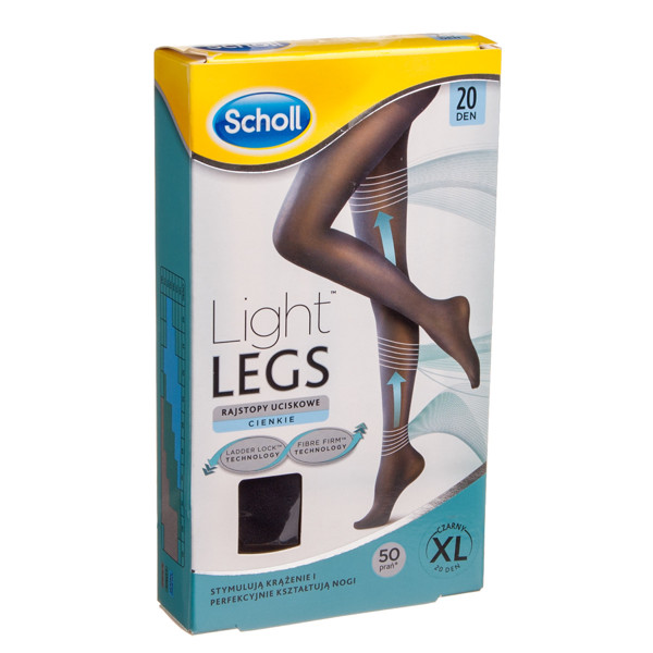SCHOLL LIGHT LEGS XL, kompresinės pėdkelnės, 20 Den, juodos spalvos  paveikslėlis
