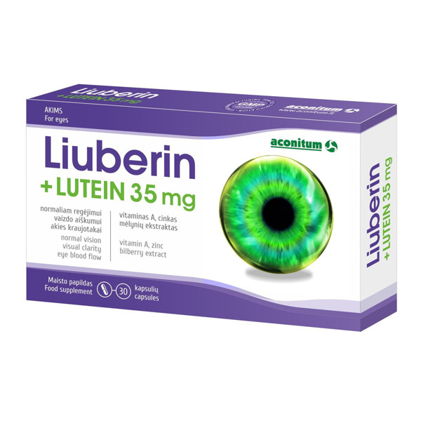 ACONITUM LIUBERIN + LIUTEIN, 35 mg, 30 kapsulių paveikslėlis