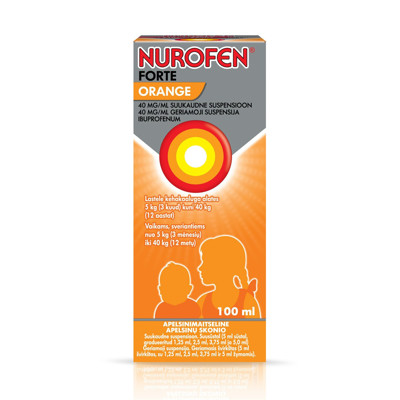 NUROFEN FORTE ORANGE, 40 mg/ml, geriamoji suspensija, 100 ml, N1 paveikslėlis