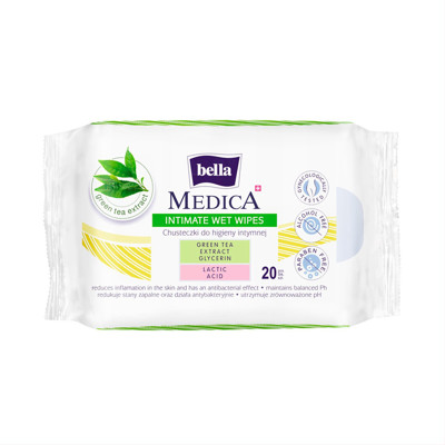 BELLA MEDICA, drėgnos servetėlės intymiai higienai, 20 vnt. paveikslėlis