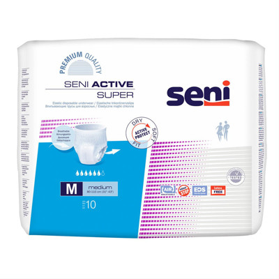 SENI ACTIVE SUPER MEDIUM, sauskelnės-kelnaitės, 10 vnt. paveikslėlis