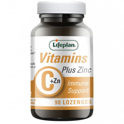 LIFEPLAN VITAMIN C & ZINC, vitamino C ir cinko pastilės, 90 pastilių paveikslėlis