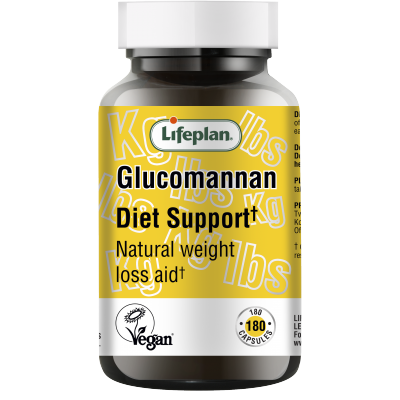 LIFEPLAN GLUCOMANANN DIET SUPPORT, gliukomananas, 180 kapsulių paveikslėlis