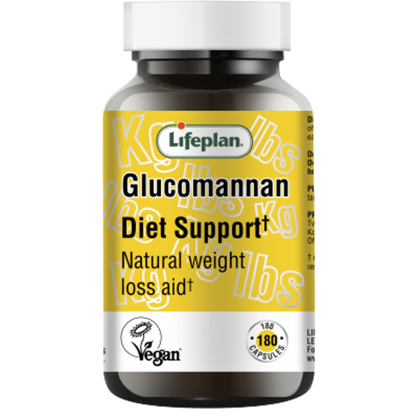 LIFEPLAN GLUCOMANANN DIET SUPPORT, gliukomananas, 180 kapsulių paveikslėlis