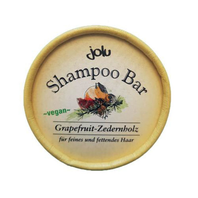 JOLU GRAPEFRUIT, natūralus kietas šampūnas riebiems plaukams, 50 g paveikslėlis