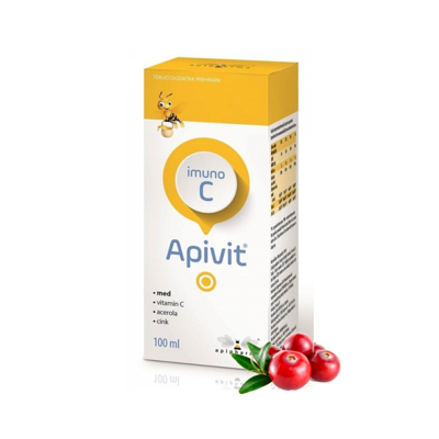 APIVIT IMUNO C  sirupas su medumi ir vitaminu C, 100ml paveikslėlis