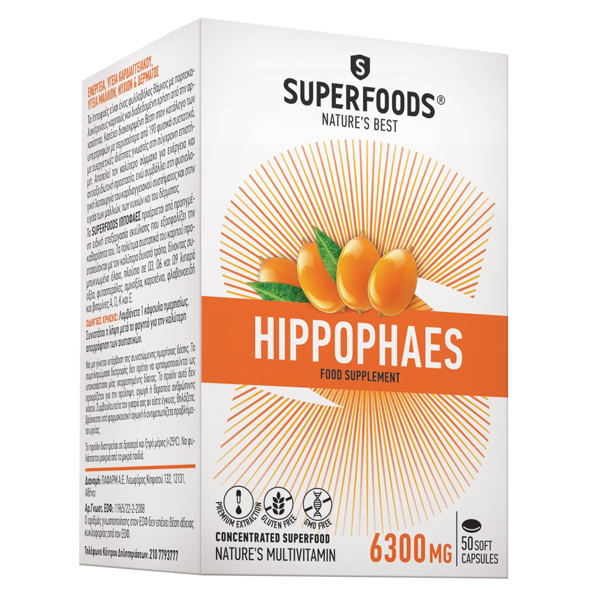 SUPERFOODS HIPPOPHAES, 30 kapsulių paveikslėlis