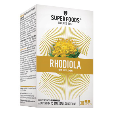 SUPERFOODS RHODIOLA, 30 kapsulių paveikslėlis