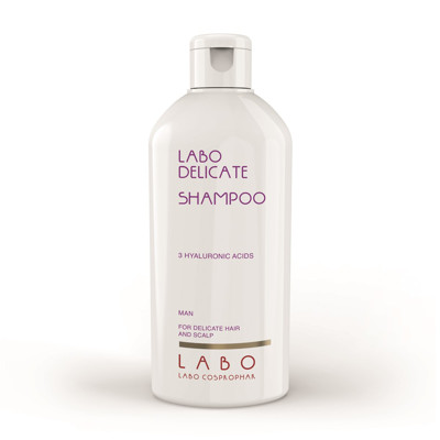 LABO DELICATE, šampūnas jautriai galvos odai su 3 hialurono rūgštimis, vyrams, 200 ml paveikslėlis