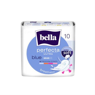 BELLA PERFECTA BLUE, higieniniai paketai, 10 vnt. paveikslėlis