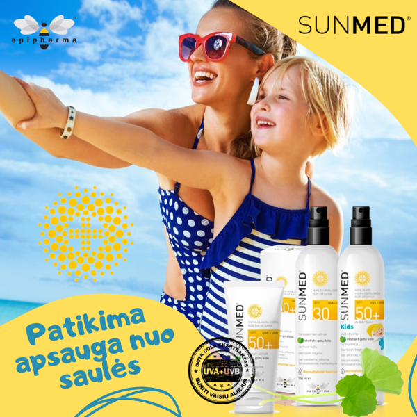 SUNMED KIDS SPF 50+ apsauginis purškiklis nuo saulės vaikams, 150ml paveikslėlis