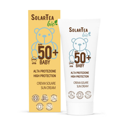 BEMA BABY SOLARTEA BIO, stiprios apsaugos kremas nuo saulės, SPF 50+, 100 ml paveikslėlis