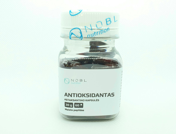NOBL NUTRITION ANTIOXIDANT, Astaksantinas, Antioksidantas, 60 kapsulių paveikslėlis