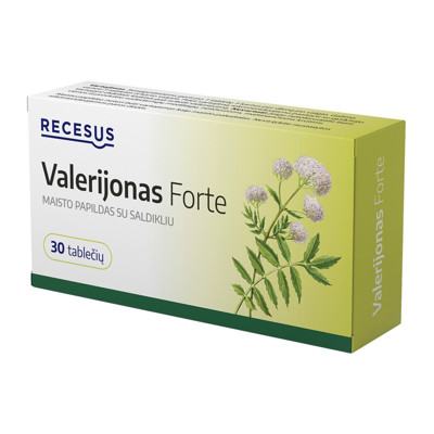VALERIJONAS FORTE, 600 mg, 30 tablečių paveikslėlis