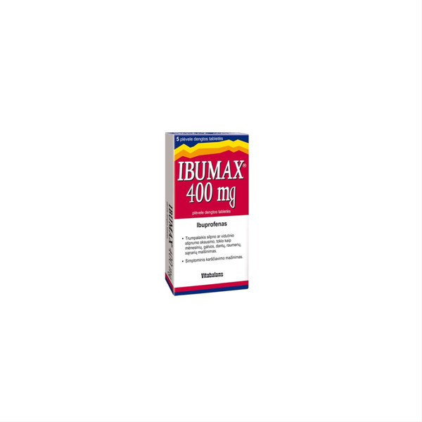 IBUMAX, 400 mg, plėvele dengtos tabletės, N5 paveikslėlis