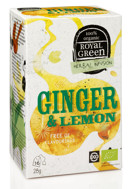 ROYAL GREEN BIO Ginger&Lemon arbata 1.8g N16 paveikslėlis