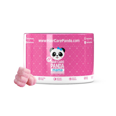 Maisto papildas „Hair Care Panda Mama“ plaukų priežiūrai, 150 g, 30 guminukų