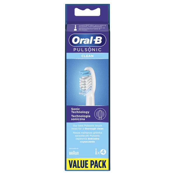 ORAL-B PULSONIC CLEAN, elektrinio dantų šepetėlio galvutės, 4 vnt. paveikslėlis