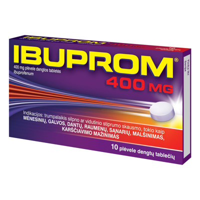 IBUPROM, 400 mg, plėvele dengtos tabletės, N10 paveikslėlis