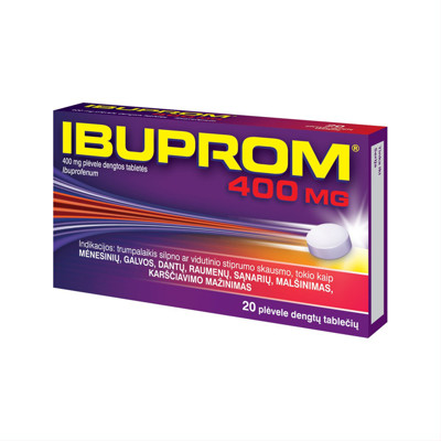 IBUPROM, 400 mg, plėvele dengtos tabletės, N20 paveikslėlis