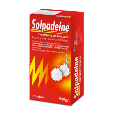 SOLPADEINE, tirpinamosios tabletės, N12  paveikslėlis