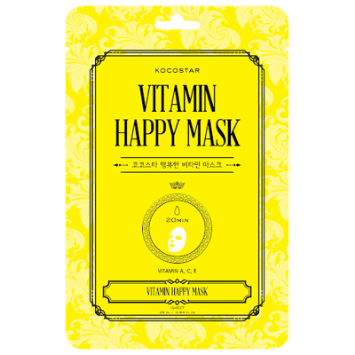 Kocostar skaistinanti veido kaukė Happy Mask su Vitaminais C ir E
