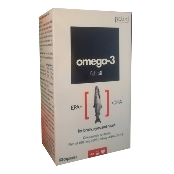 PAIRA OMEGA-3, žuvų taukai, 1000 mg, 60 kapsulių paveikslėlis