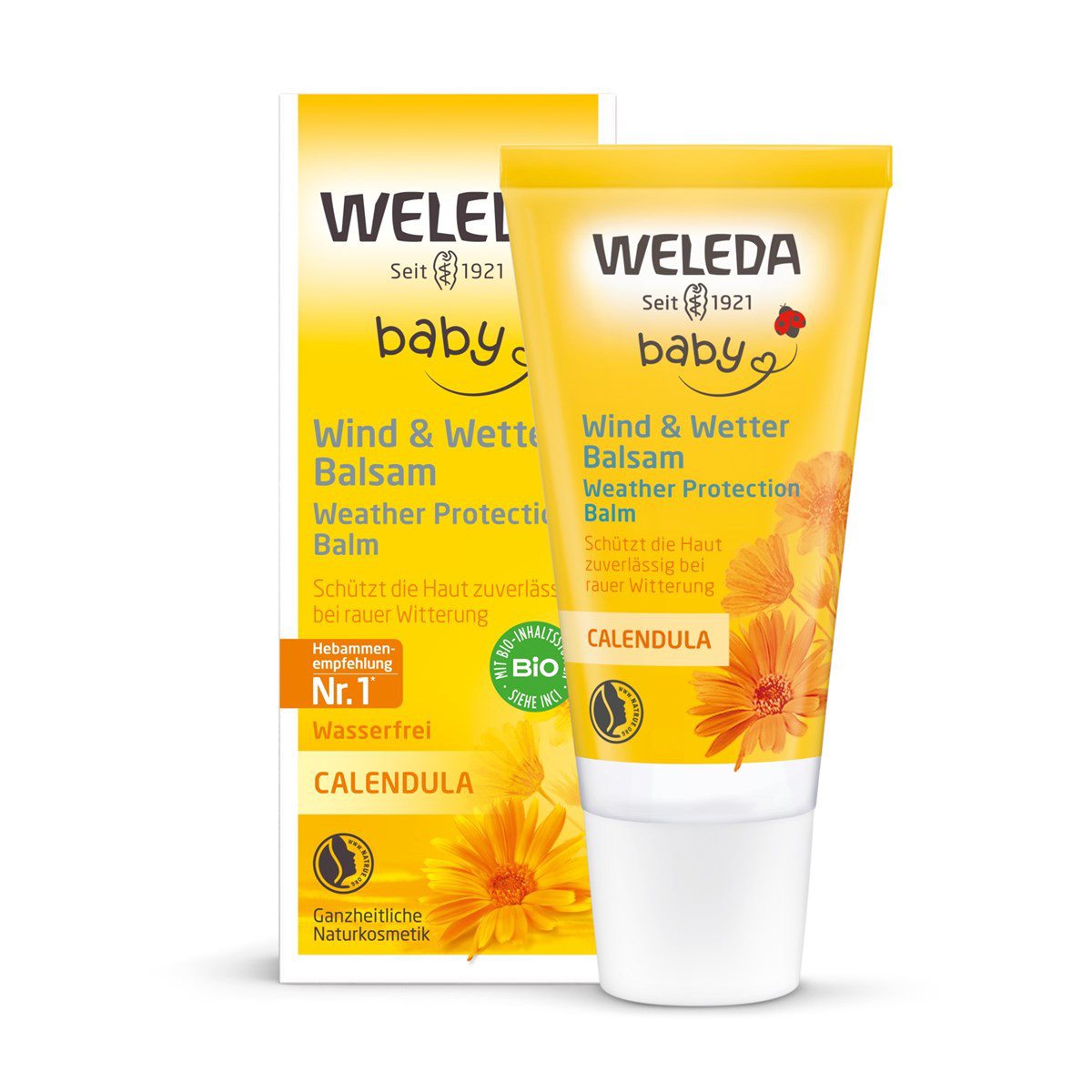 WELEDA CALENDULA BABY, apsauginis kremas nuo vėjo ir šalčio su medetkomis, 30 ml