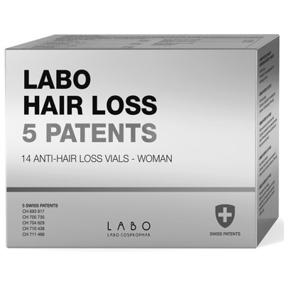 LABO HAIR LOSS 5 PATENTS, ampulės stabdančios plaukų slinkimą, moterims, 1 mėn. kursas paveikslėlis