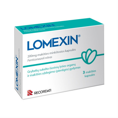 LOMEXIN, 200 mg, makšties minkštosios kapsulės, N3  paveikslėlis