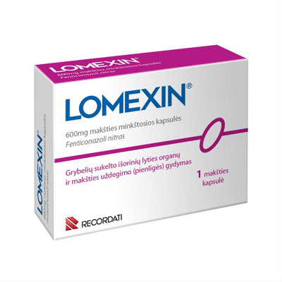 LOMEXIN, 600 mg, makšties minkštosios kapsulės, N1  paveikslėlis